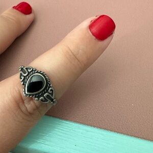 Black Onyx Sterling Silver Ring